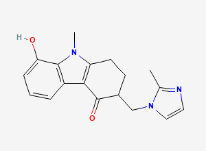 Two-dimensional chemical structure of 8-Hydroxy Ondansetron, CAS 126671-71-4