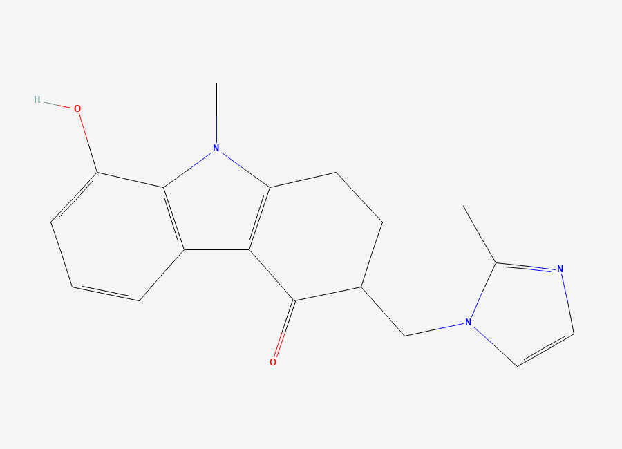 Two-dimensional chemical structure of 8-Hydroxy Ondansetron, CAS 126671-71-4