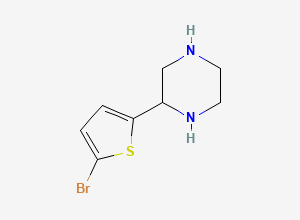 Two-dimensional chemical structure of 2-(5-Bromothiophen-2-yl)piperazine