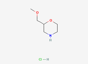 Two-dimensional chemical structure of 2-(Methoxymethyl)morpholine hydrochloride