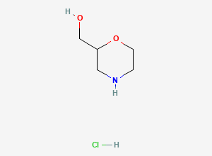 Two-dimensional chemical structure of Morpholin-2-ylmethanol hydrochloride