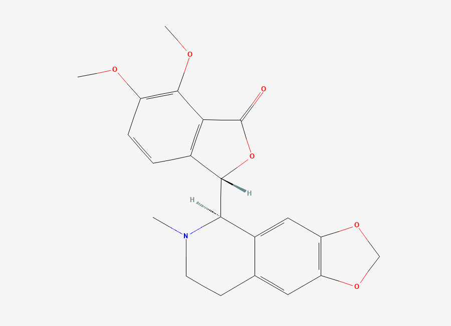 Two-dimensional chemical structure of (-)-Hydrastine