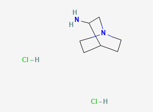 Two-dimensional chemical structure of Quinuclidine, 3-amino-, dihydrochloride