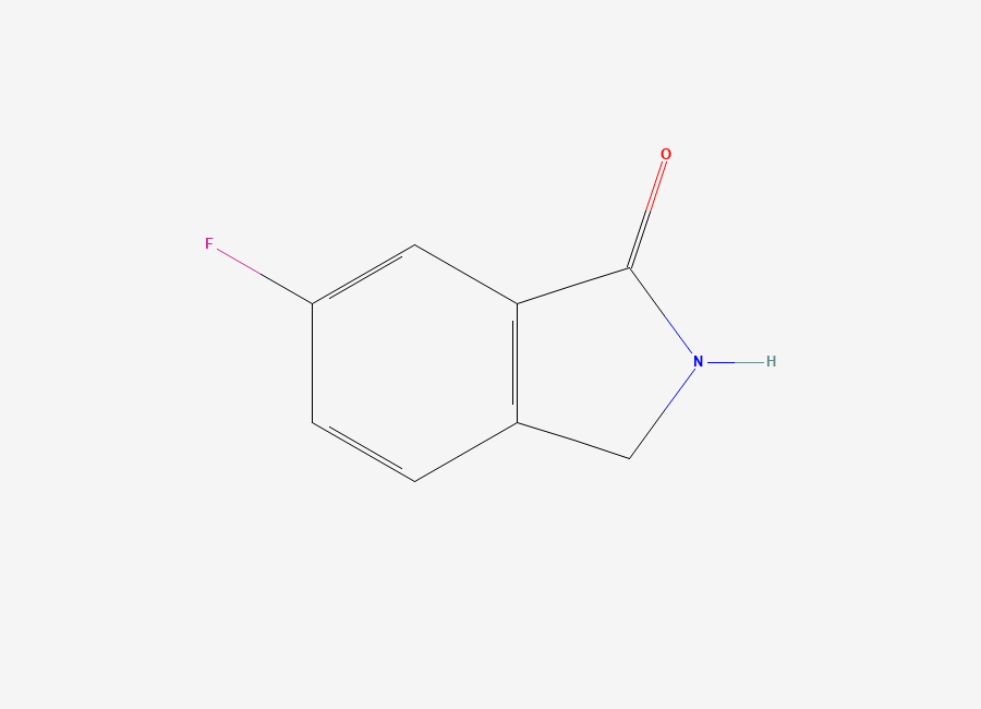 Two-dimensional chemical structure of 6-fluoro-2,3-dihydro-1H-isoindol-1-one