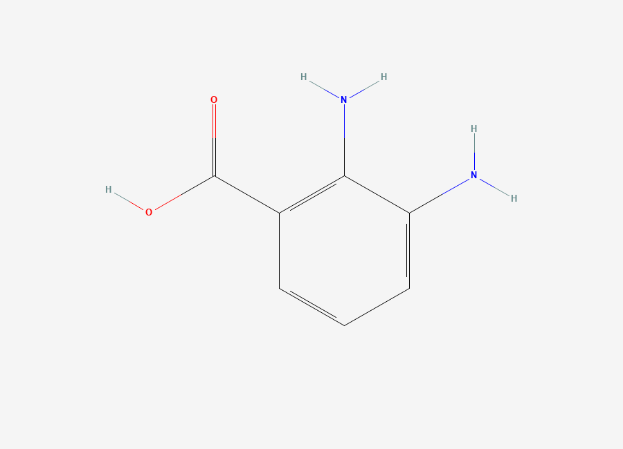 Two-dimensional chemical structure of 2,3-Diaminobenzoic acid