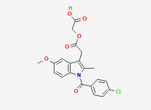 Two-dimensional chemical structure of Acemetacin, CAS 53164-05-9