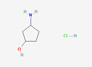 Two-dimensional chemical structure of 3-Aminocyclopentanol hydrochloride