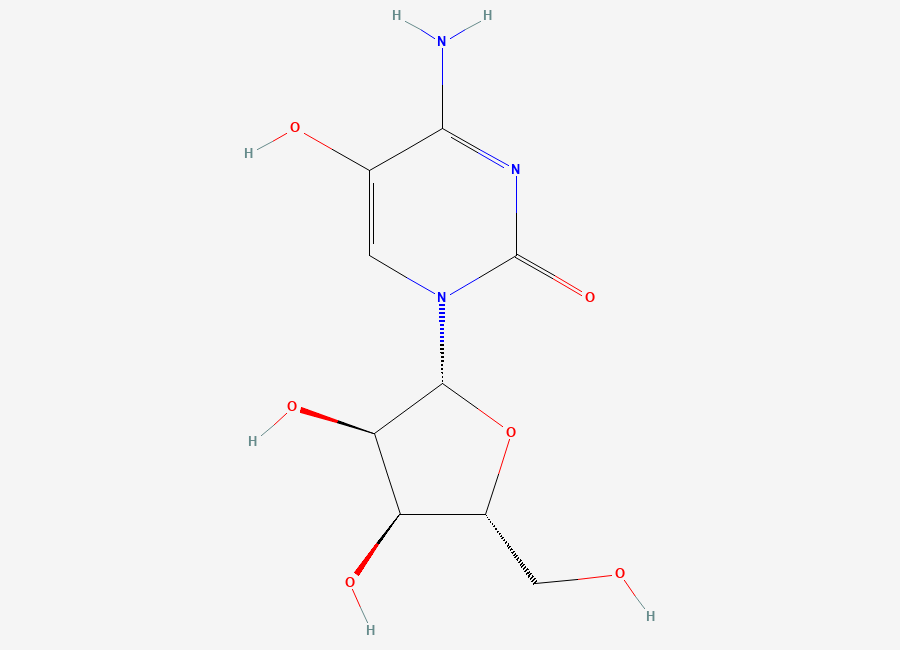 Two-dimensional chemical structure of 5-Hydroxycytidine