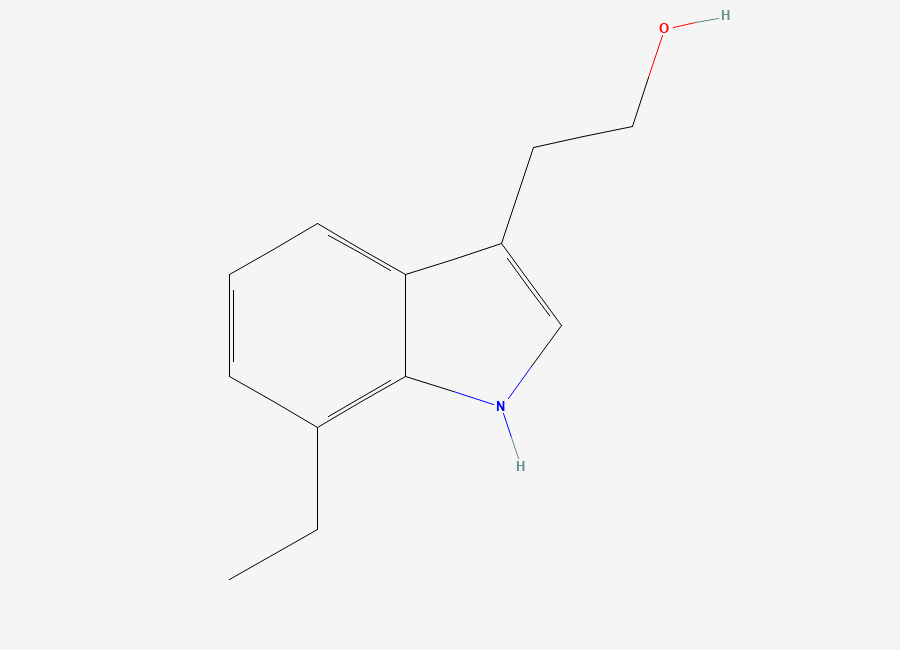 Two-dimensional chemical structure of 7-Ethyltryptophol
