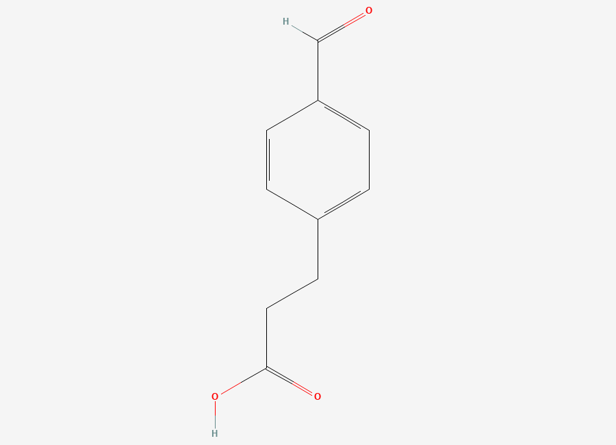 Two-dimensional chemical structure of 3-(4-Formylphenyl)propanoic acid
