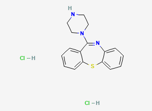 Two-dimensional chemical structure of Quetiapine EP Impurity B (Dihydrochloride salt), CAS 111974-74-4