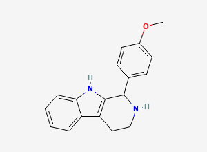 Two-dimensional chemical structure of 1-(4-methoxyphenyl)-2,3,4,9-tetrahydro-1H-pyrido[3,4-b]indole