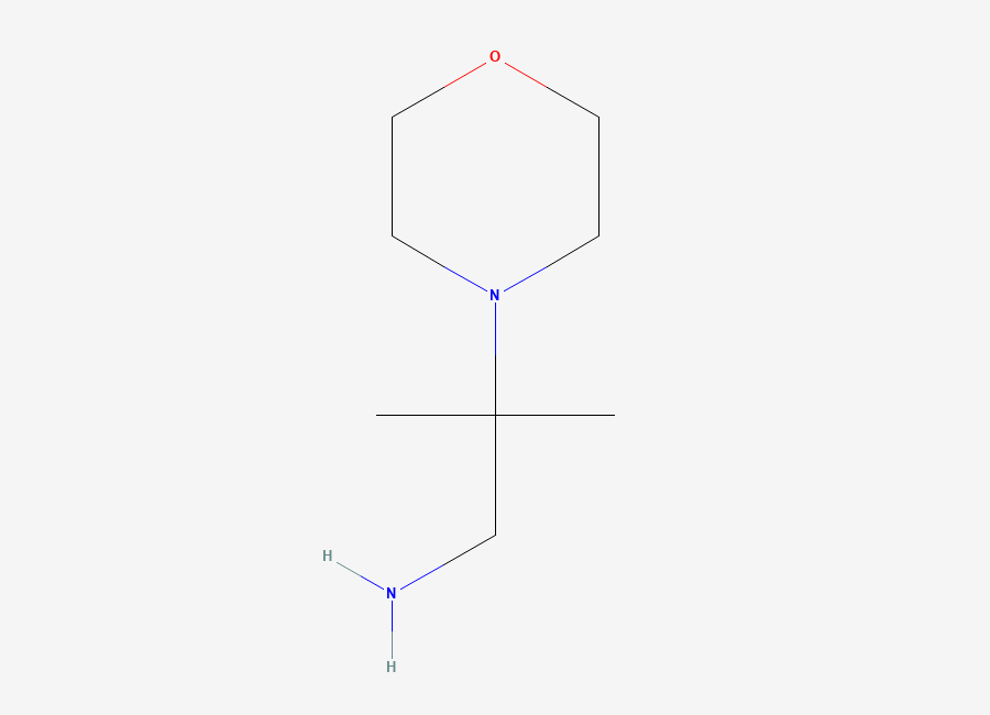 Two-dimensional chemical structure of 2-Methyl-2-(morpholin-4-yl)propan-1-amine
