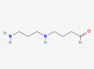 Two-dimensional chemical structure of N-(3-Aminopropyl)-4-Aminobutanal, CAS 136849-70-2
