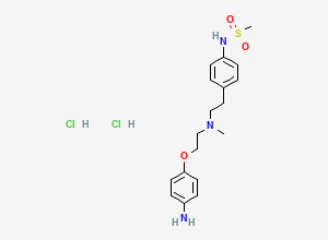 Two-dimensional chemical structure of Dofetilide N-Desmethylsulfonyl Impurity, CAS 115256-46-7