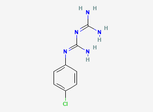 Two-dimensional chemical structure of 4-Chlorophenylbiguanide, CAS 5304-59-6
