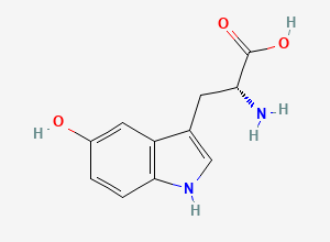 Two-dimensional chemical structure of 5-Hydroxy-D-tryptophan
