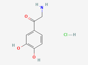 Two-dimensional chemical structure of Norepinephrine EP Impurity B (HCl salt), CAS 5090-29-9