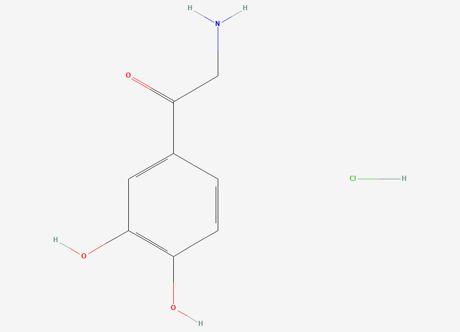 Two-dimensional chemical structure of Norepinephrine EP Impurity B (HCl salt), CAS 5090-29-9