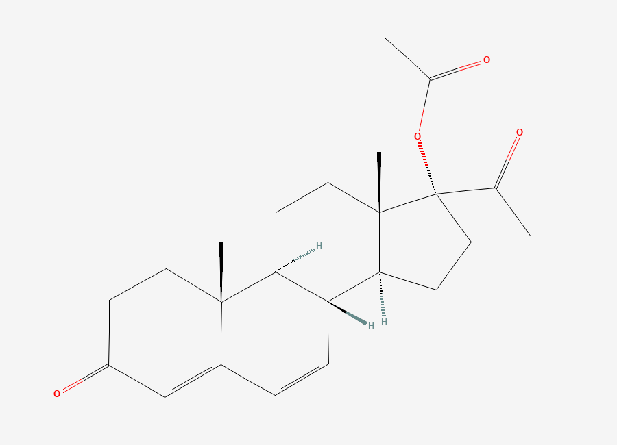 Two-dimensional chemical structure of Chlormadinone Acetate EP Impurity K, CAS 425-51-4
