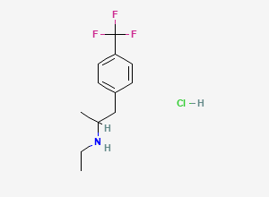 Two-dimensional chemical structure of Fenfluramine Para Impurity (HCl salt), CAS 54779-55-4