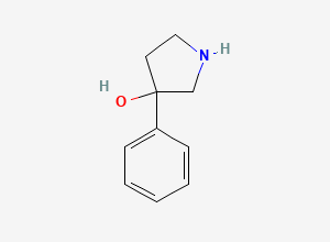 Two-dimensional chemical structure of 3-Phenylpyrrolidin-3-ol