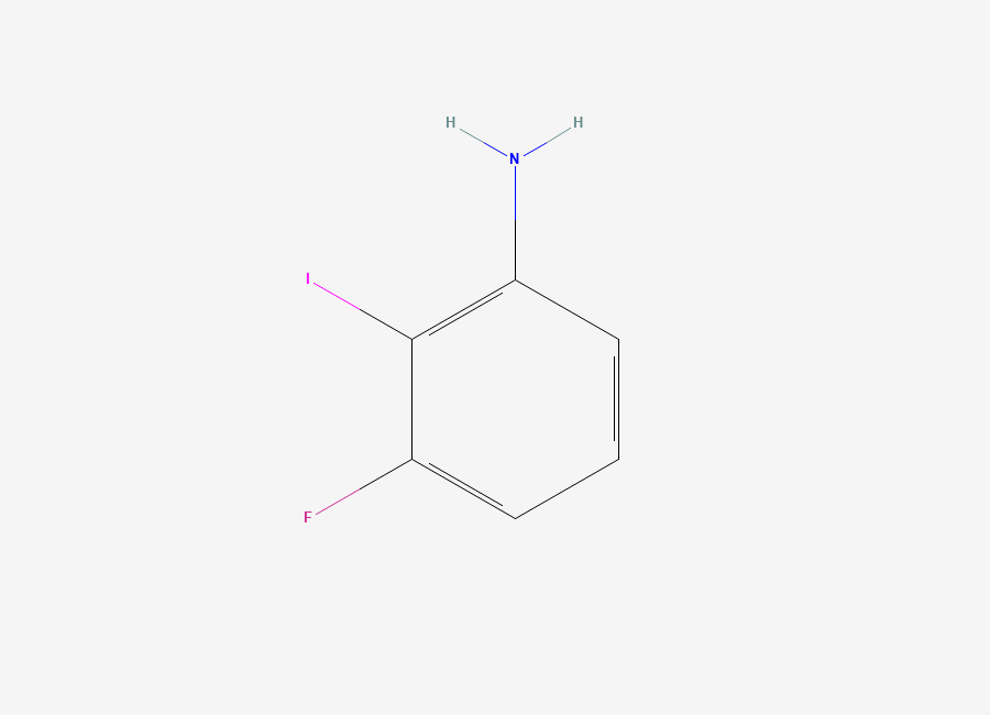 Two-dimensional chemical structure of 3-Fluoro-2-iodoaniline