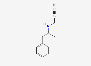 Two-dimensional chemical structure of (1-Phenylpropan-2-yl)(prop-2-yn-1-yl)amine