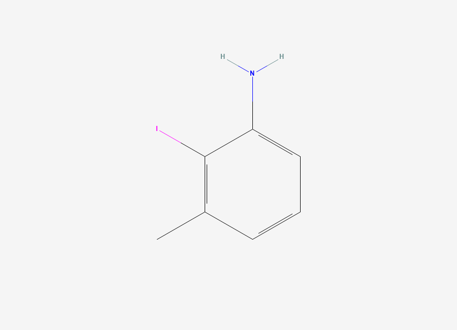 Two-dimensional chemical structure of 2-Iodo-3-methylaniline