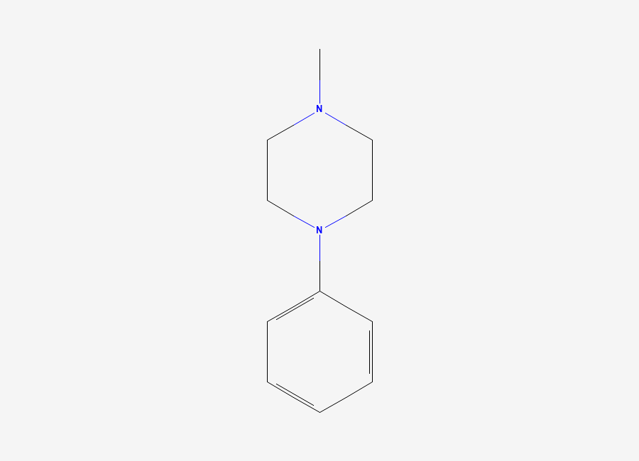 Two-dimensional chemical structure of Piperazine, 1-methyl-4-phenyl-