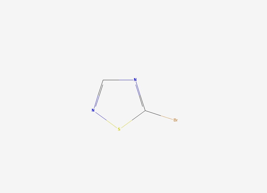 Two-dimensional chemical structure of 5-Bromo-1,2,4-thiadiazole