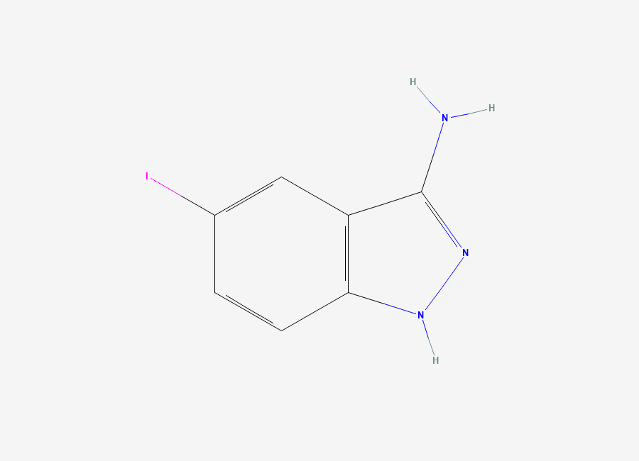 Two-dimensional chemical structure of 3-Amino-5-iodo-1H-indazole