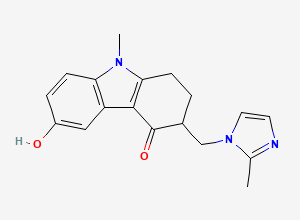 Two-dimensional chemical structure of 6-Hydroxy Ondansetron, CAS 110708-17-3