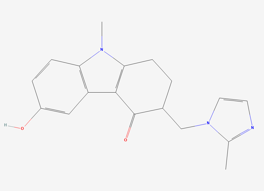 Two-dimensional chemical structure of 6-Hydroxy Ondansetron, CAS 110708-17-3