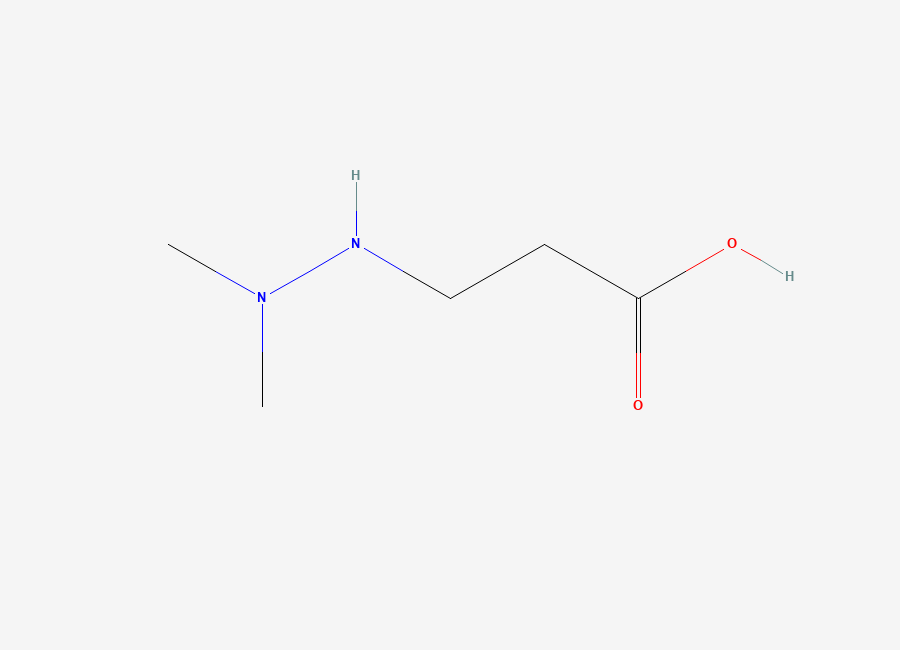 Two-dimensional chemical structure of 3-(2,2-Dimethylhydrazinyl)propanoic acid