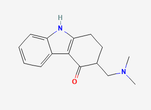 Two-dimensional chemical structure of 3-((Dimethylamino)methyl)-1,2,3,9-tetrahydro-4H-carbazol-4-one, CAS 35556-30-0
