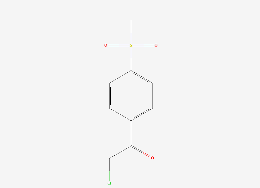 Two-dimensional chemical structure of 2-Chloro-1-(4-(methylsulfonyl)phenyl)ethanone