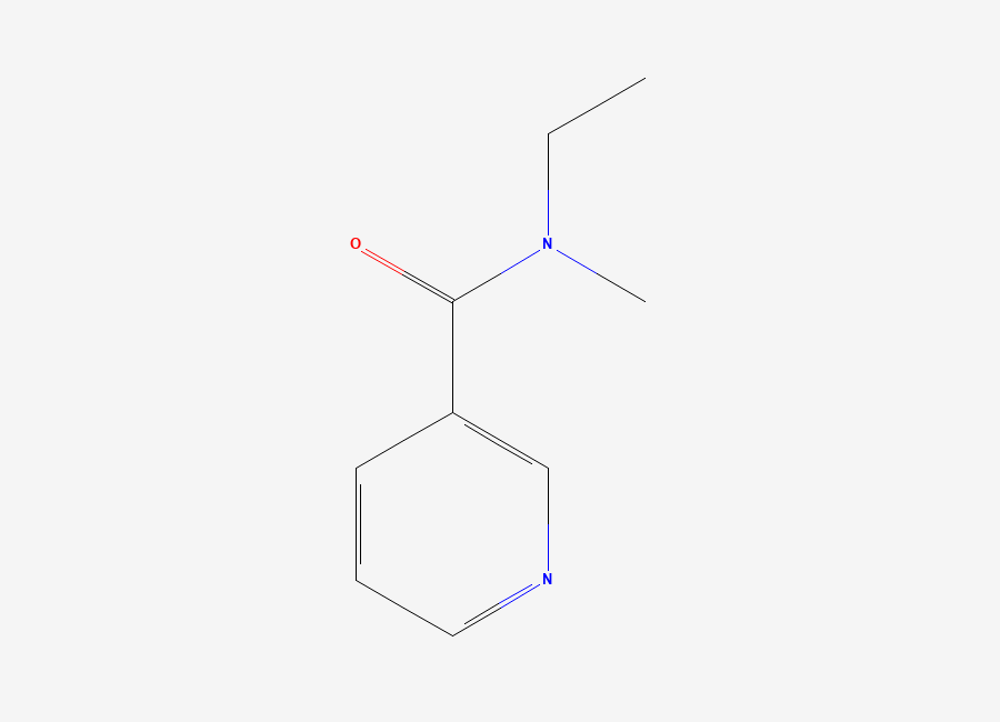Two-dimensional chemical structure of N-ethyl-N-methylnicotinamide