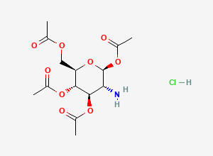 Two-dimensional chemical structure of beta-D-Glucopyranose, 2-amino-2-deoxy-, 1,3,4,6-tetraacetate, hydrochloride (1:1)
