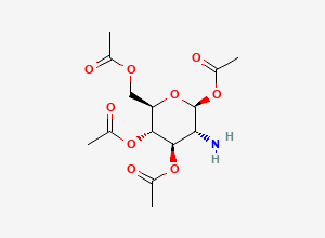Two-dimensional chemical structure of [(2R,3S,4R,5R,6S)-3,4,6-triacetyloxy-5-aminooxan-2-yl]methyl acetate