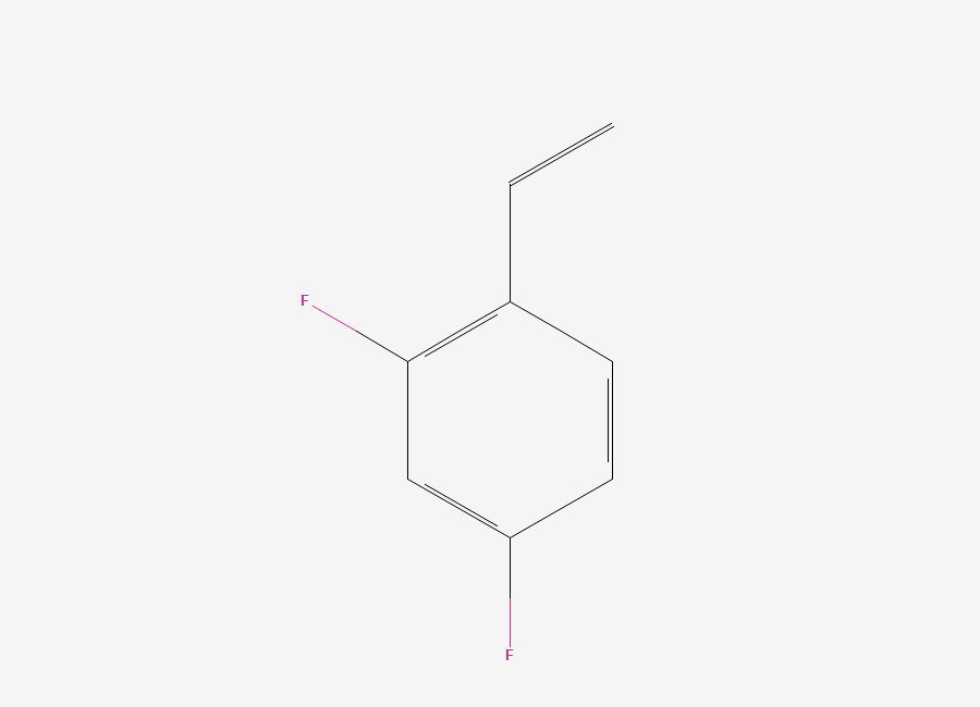 Two-dimensional chemical structure of 2,4-Difluorostyrene