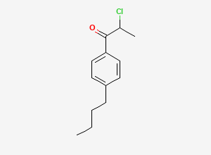 Two-dimensional chemical structure of 1-(4-Butylphenyl)-2-chloropropan-1-one