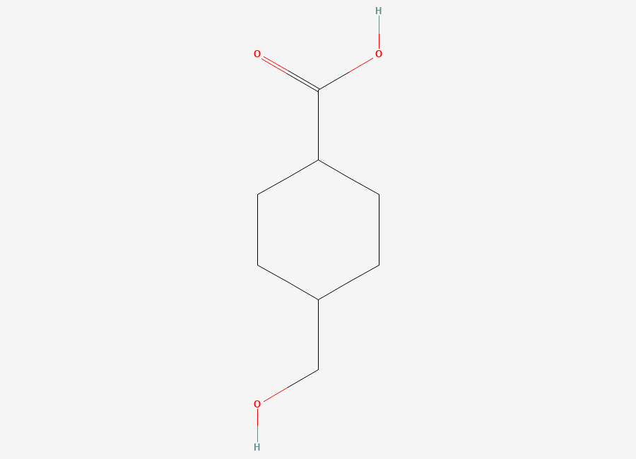 Two-dimensional chemical structure of Cyclohexanecarboxylic acid, 4-(hydroxymethyl)-