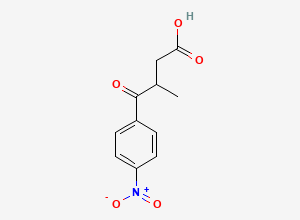 Two-dimensional chemical structure of 3-Methyl-4-(4-nitrophenyl)-4-oxobutanoic acid