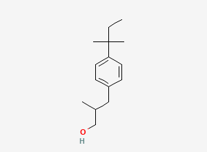 Two-dimensional chemical structure of 2-Methyl-3-[4-(2-methylbutan-2-yl)phenyl]propan-1-ol