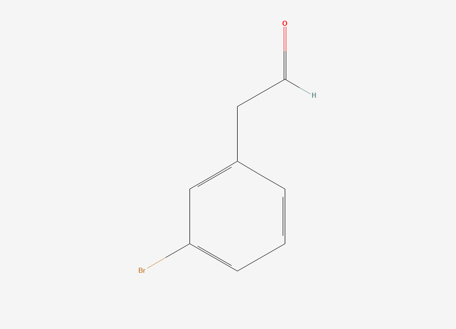 Two-dimensional chemical structure of (3-Bromophenyl)acetaldehyde