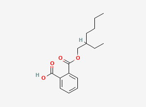 Two-dimensional chemical structure of rac Mono(ethylhexyl) Phthalate, CAS 4376-20-9