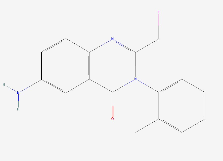 Two-dimensional chemical structure of Afloqualone, CAS 56287-74-2
