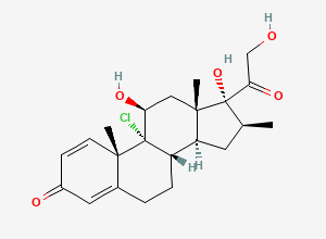 Two-dimensional chemical structure of Beclomethasone, CAS 4419-39-0