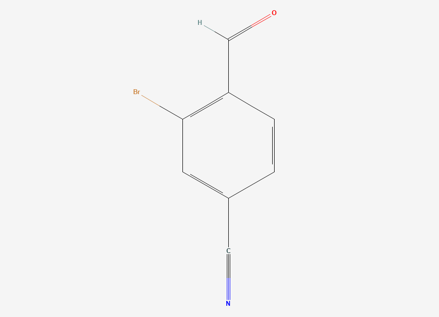 Two-dimensional chemical structure of 3-Bromo-4-formylbenzonitrile